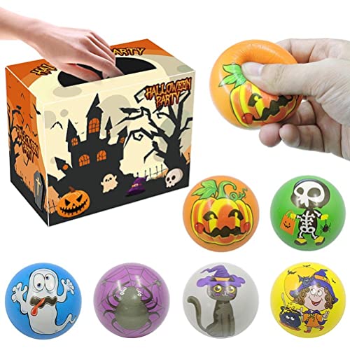 Masyrt Halloween-Kürbis-Eimer-Geist, Drückendes Sensorisches Spielzeug, Zappelspielzeug Zum Stressabbau, Spielzeug für Kinder und Erwachsene, Ideal für Halloween-Partygeschenke (W-03 von Masyrt