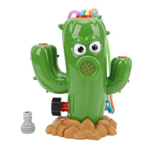 Masyrt Kaktus-inspiriertes Wassersprinkler-Spielzeug, Automatische Wasserspritze für Kinder für den Außenbereich, Geeignet für Gartenterrasse, Cartoon-Kaktus-Design (Y8673-1) von Masyrt