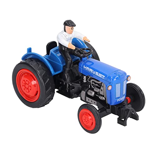 Masyrt Kids Farm Tractor Toy, Simulationsfahrzeugmodell, Robuste Legierungstechnik, Landwirtauto für, Farmfahrzeuge Playset (Blau) von Masyrt