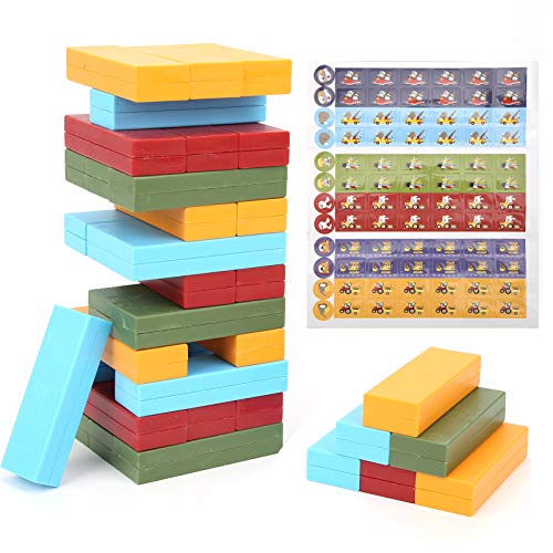 Masyrt Pädagogische Spiele für Kinderspiele, Plastikblöcke, Tumbling Tower Balance Board Set von Masyrt