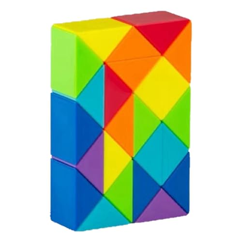 Masyrt Pädagogisches Twist Snake Cube Puzzle-Spielzeug für Kinder – 72 Blöcke ABS-Kunststoff, Mini-Fingerspitzen-Zappelspielzeug, Geeignet für Kinder von Masyrt