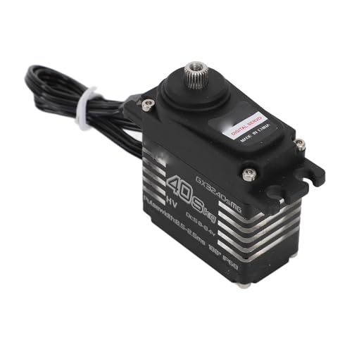 Masyrt RC Digital Servo 40KG High Torque Metallgetriebemotor, IP68 Wasserdicht mit 25T Arm, Ideal für 1/12, 1/10, 1/8 Auto, Schiff, Roboter von Masyrt