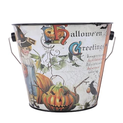 Masyrt Robuster Eisen-Süßigkeiten Korb, Eisen-Süßigkeiten-Eimer, mit Griff, Geeignet für Festival-Party, Spukhaus-Dekoration Masyrt Robuster Eisen-Süßigkeiten Korb, Eisen-Süßigkeiten-Eimer, mit Griff, Geeignet für Festival-Party, Spukhaus-Dekoration von Masyrt