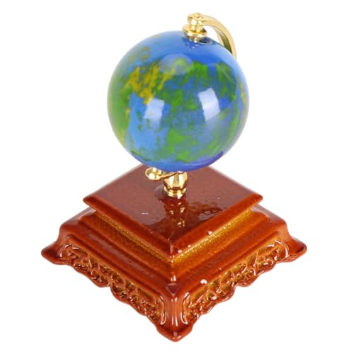 Miniatur World Globe in 1:12 Skala, Dekoratives Lernpuppenhauszubehör, Ideal für Dollhouse -Möbel und Globus -Ornamente von Masyrt