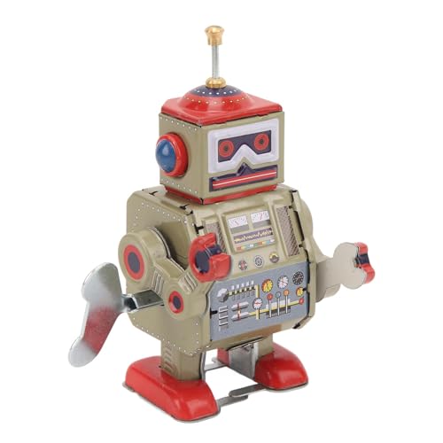 Vogelroboter-Uhrenspielzeug, Sammlerstück aus Metall im Vintage-Stil, interessantes handgefertigtes Roboterspielzeug für Geburtstagsdekoration von Masyrt