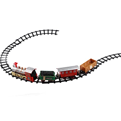 Weihnachts -Elektro -Zug -Set, Weihnacht Railway Train Toy mit Licht und Geräusch, Elektro -Eisenbahn -Zuggeschenk für von Masyrt