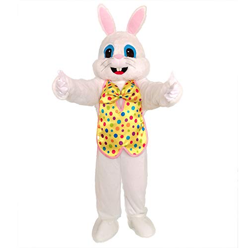 MatGui Osterhase Hasen Hasen Maskottchen Kostüm Erwachsene Größe Fasching - Gelb - Large von MatGui