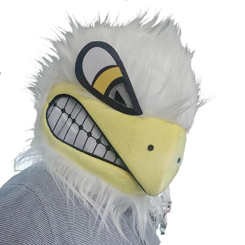 MatGui Plüschtier Hüte Kopfmaske Halloween Maskottchen Kostüm, Weißer Adler, L von MatGui