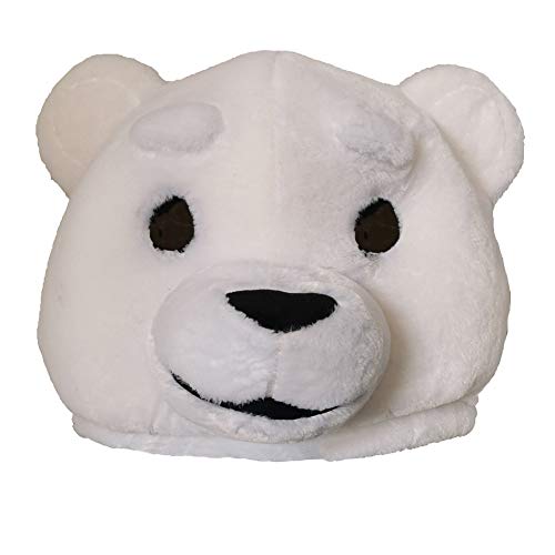 MatGui Plüsch-Teddybär-Kopfmaske Halloween Teddybär Maskottchen Kostüm, Weiß, Large von MatGui