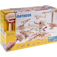 MATADOR 11407 - Explorer E407, Baukasten, Holz, 407 Teile, Konstruktionsbaukasten, ab 5 Jahren, Spielend lernen! von Matador Spielwaren GmbH