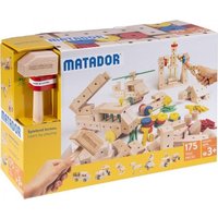 MATADOR 21175 - Maker M175, Baukasten, Holz, 175 Teile, Konstruktionsbaukasten, ab 3 Jahren, Spielend lernen! von Matador Spielwaren GmbH