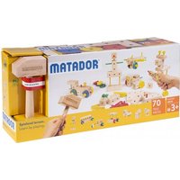 MATADOR 21070 - Maker M070, Baukasten, Holz, 70 Teile, Konstruktionsbaukasten, ab 3 Jahren, Spielend lernen! von Matador Spielwaren GmbH