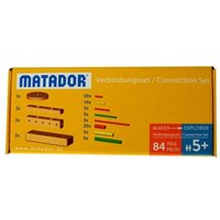 MATADOR 11247 - Maker zu Explorer Verbindungsset, 84 Teile, Baukasten-Erweiterung, Holz, Konstruktionsbaukasten, ab 5 Jahren, Spielend lernen! von Matador