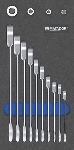 Matador Schraubwerkzeuge 81641183 Knarren-Ring-Maulschlüssel-Satz 14teilig Schlüsselweite (Metrisc von Matador Schraubwerkzeuge