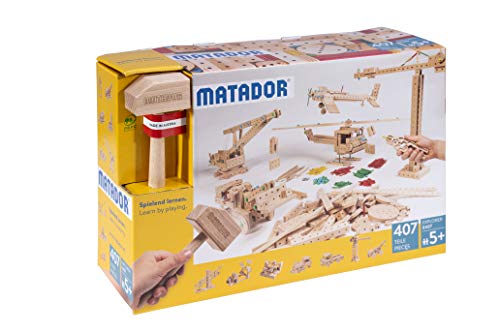 Matador 11407 E407 Baukasten, holzfarben,ab 5 Jahren, bunt von MATADOR