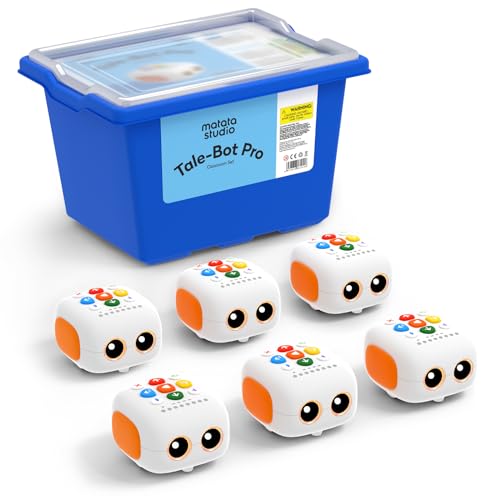 MatataStudio Tale-Bot Pro Klassenzimmer-Set für Kinder von 3-5 Jahren, STEM-Programmier-Roboter-Set für Schulbedarf, Bildschirmfreie Lernspielzeuge für Kinder zum Erlernen der Grundlagen des Codierens von MatataStudio