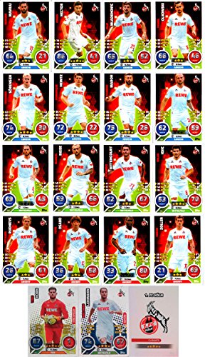 Match Attax Bundesliga 2016 2017 - 19 Karten-Set 1. FC Köln Basiskarten Clubkarte Kapitän Starspieler - Deutsch von Match Attax