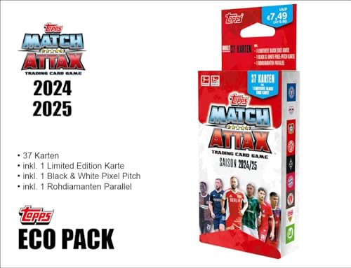 Topps Bundesliga Match Attax 24/25 - Eco Pack- enthält 37 Karten + 3 Bonus Karten von Match Attax