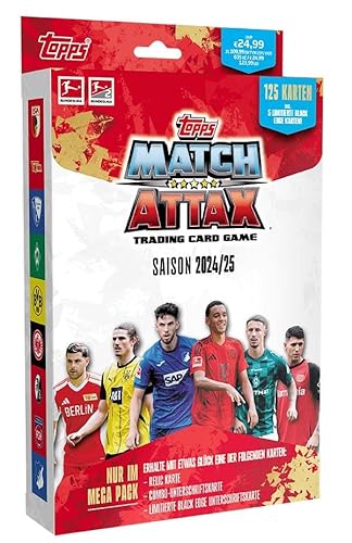 Topps Bundesliga Match Attax 24/25 - Mega Pack - enthält 125 Karten, darunter 5 Karten der Limited Edition. von Match Attax