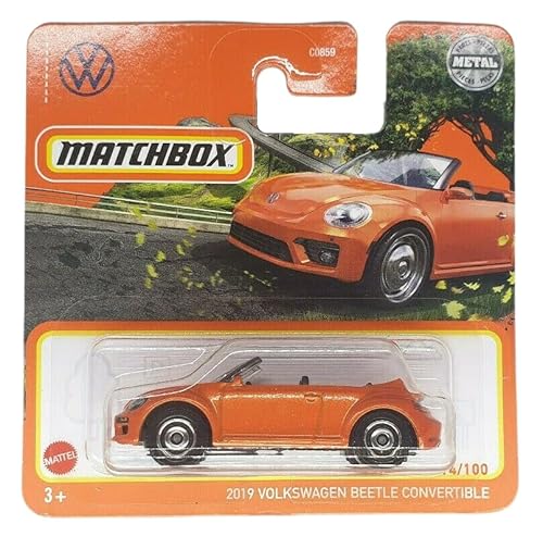 Matchbox - 2019 Volkswagen Beetle Convertible - MBX 14/100 - HFR73 - Short Card - Superfast Lesney - VW Cabriolet - orange - Mattel 2022 von Matchbox