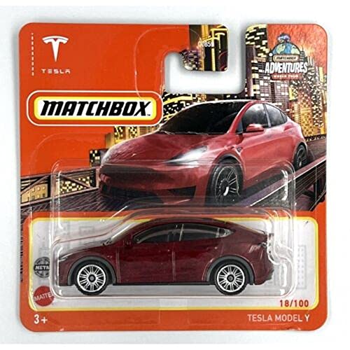 2022 Matchbox Tesla Model Y Red 18/100 (Short Card) HFR24 von Matchbox Metal