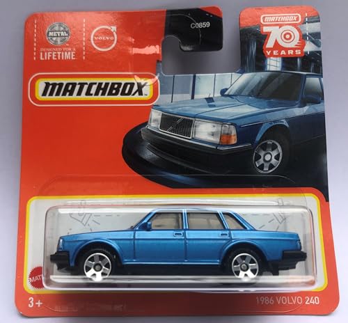 2023 Matchbox 1986 Volvo 240 Blau 99/100 (kurze Karte) HLC44 von Matchbox Metal