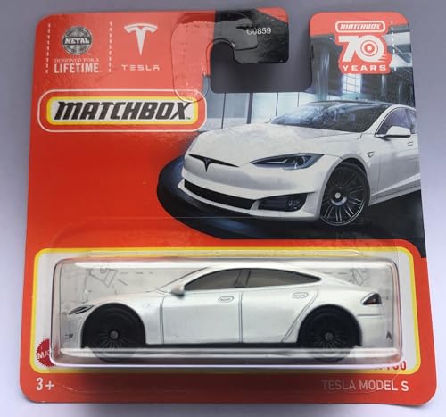 2023 Matchbox Tesla Model S White 86/100 (Short Card) HLC59 von Matchbox Metal