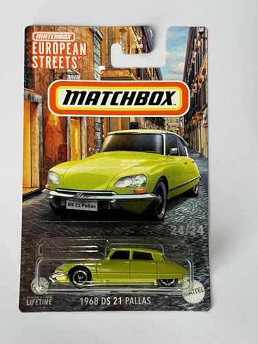 2024 Matchbox European Streets 1968 DS 21 Pallas Lime Green 24/24 (Long Card) HVV41 von Matchbox Metal