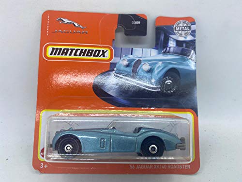 56 Jaguar XK140 Roadster Metallic Blue Streichholzbox Metall 2021 83/100 (kurze Karte) von Matchbox Metal