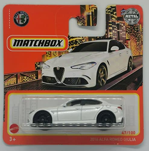 Matchbox 2021 47/100 2016 Alfa Romeo Giulia Weiß (kurze Karte) von Matchbox Metal