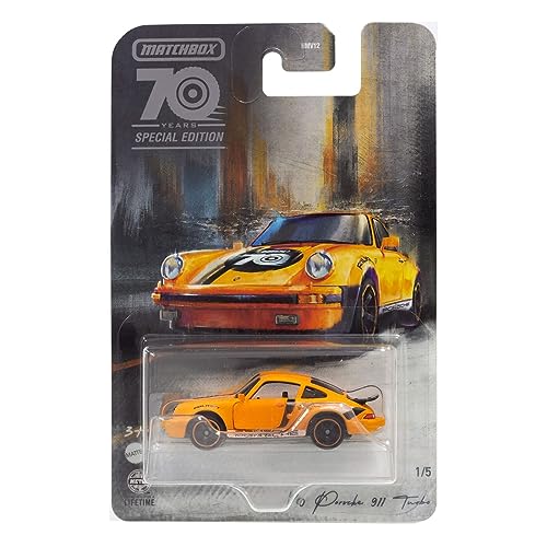 Matchbox 70 Jahre Special Edition Porsche 911 Turbo Orange 1/5 (lange Karte) HMV13 von Matchbox Metal