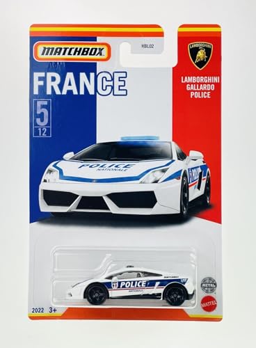 Matchbox Best of France 2022 Series Lamborghini Gallardo Police 5/12 (Long Card) HFH72 von Matchbox Metal