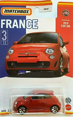 Matchbox Best of France 2022 Series 2019 Fiat 500 Red 3/12 HFH70 von Matchbox Metal