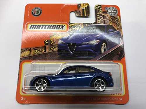 Matchbox Metal 2022 26/100 2016 Alfa Romeo Giulia Metallic Blue (kurze Karte) HFR89 von Matchbox Metal