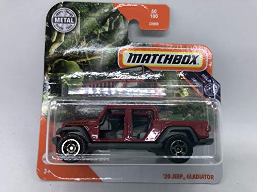 Matchbox Metal 60/100 '20 Jeep Gladiator Red (kurze Karte) MBX Jungle von Matchbox Metal