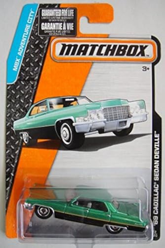 MATCHBOX MBX ADVENTURE CITY BLACK/GREEN '69 CADILLAC SEDAN DEVILLE 12/120 by Matchbox von Matchbox