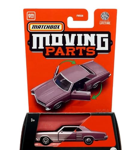 Matchbox 1964 Buick Riviera Pink Moving Parts 1:64 Diecast Car von Matchbox