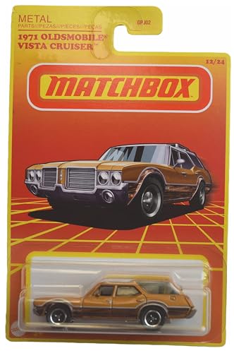 Matchbox 1971 Oldsmobile Vista Cruiser, Gold/Braun 12/24 von Matchbox