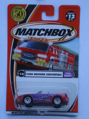 Matchbox 2002-12/75 Style Champs Ford Mustang Cabrio 50 Jahre 1:64 von Matchbox