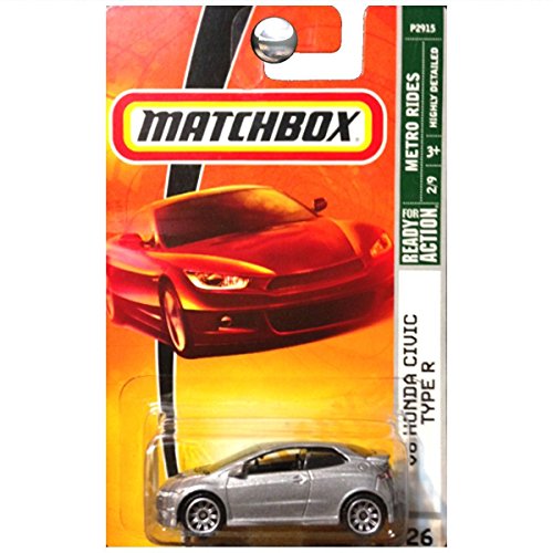 Matchbox 2008-2009 08 Honda Civic Typ R 2 von 9 Metro Rides Serie #26 Grau Silber von Matchbox