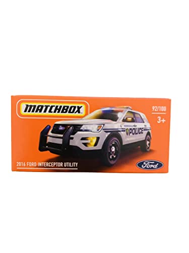 Matchbox 2016 Ford Interceptor Utility, Police 92/100 von Matchbox