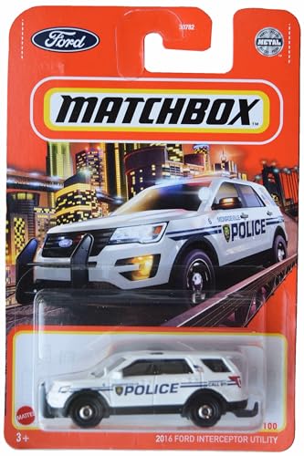 Matchbox 2016 Ford Interceptor Utility, Weiß 92/100 [Polizei] von Matchbox