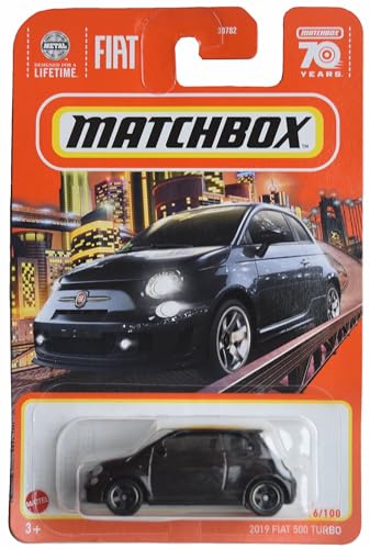 Matchbox 2019 Fiat 500 Turbo, Schwarz 16/100 von Matchbox