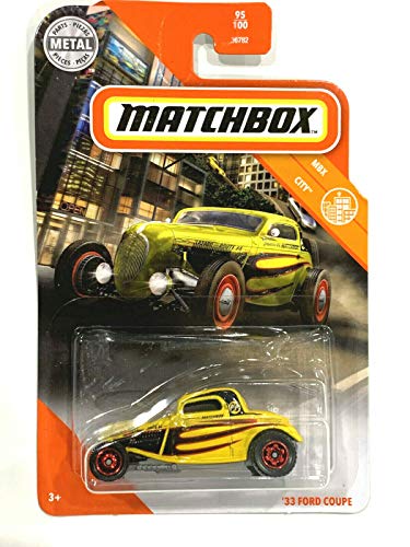 Matchbox 2020 MBX City #95/100 Moon Eyes '33 F0rd Coupe (gelb) von Matchbox