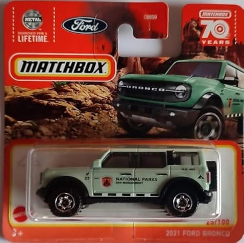 Matchbox 2021 Ford Bronco 25/100 Serie 2023 Light Green hellgrün National Parks von Matchbox