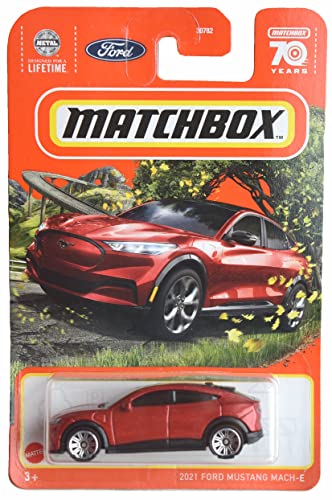 Matchbox 2021 Ford Mustang Mach E Auto Miniatur-Fahrzeug für Kinder (Jungen und Mädchen), ab 3 Jahren von Matchbox