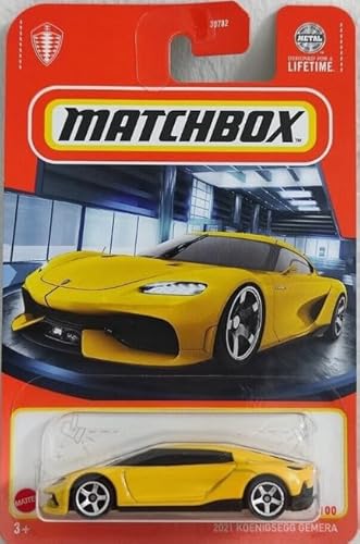 Matchbox 2021 Koenigsegg Gemera 74/100 (Gelb) - Auto - Maßstab 1:64 - Unisex-Kinder von Matchbox