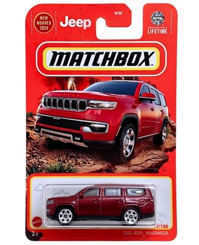 Matchbox 2022 Jeep Wagoneer, Druckguss-Modell, Maßstab 1:64, Rot, 97/100 von Fisher-Price