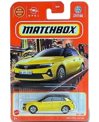 Matchbox 2022 Opel Astra Diecast Auto, Maßstab 1:64, Gelb von Matchbox