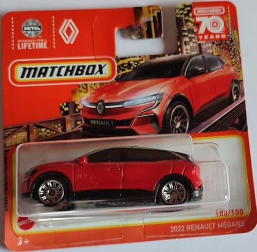 Matchbox Renault Mégane 100/100 Serie 2023 rot, Modellauto, Maßstab 1:64, Kind, unisex, 36+, 11 x 11 x 4 cm, 1 Stück von Matchbox